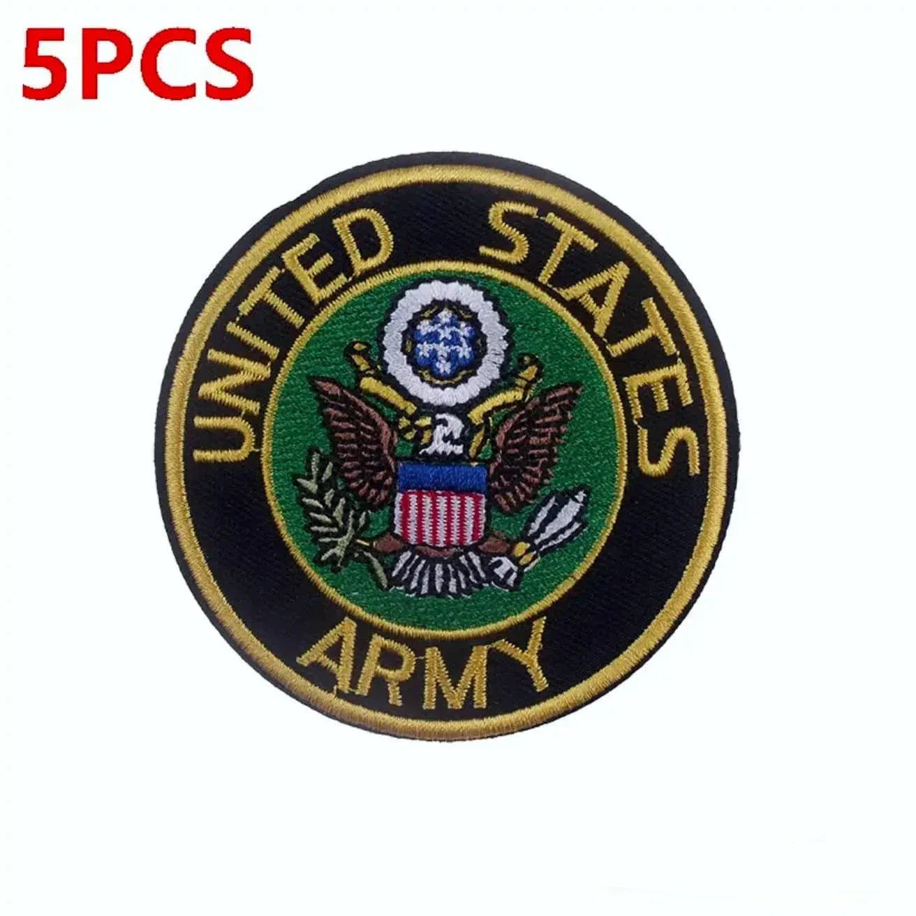 United States Army embroidered patch set featuring eagle emblem