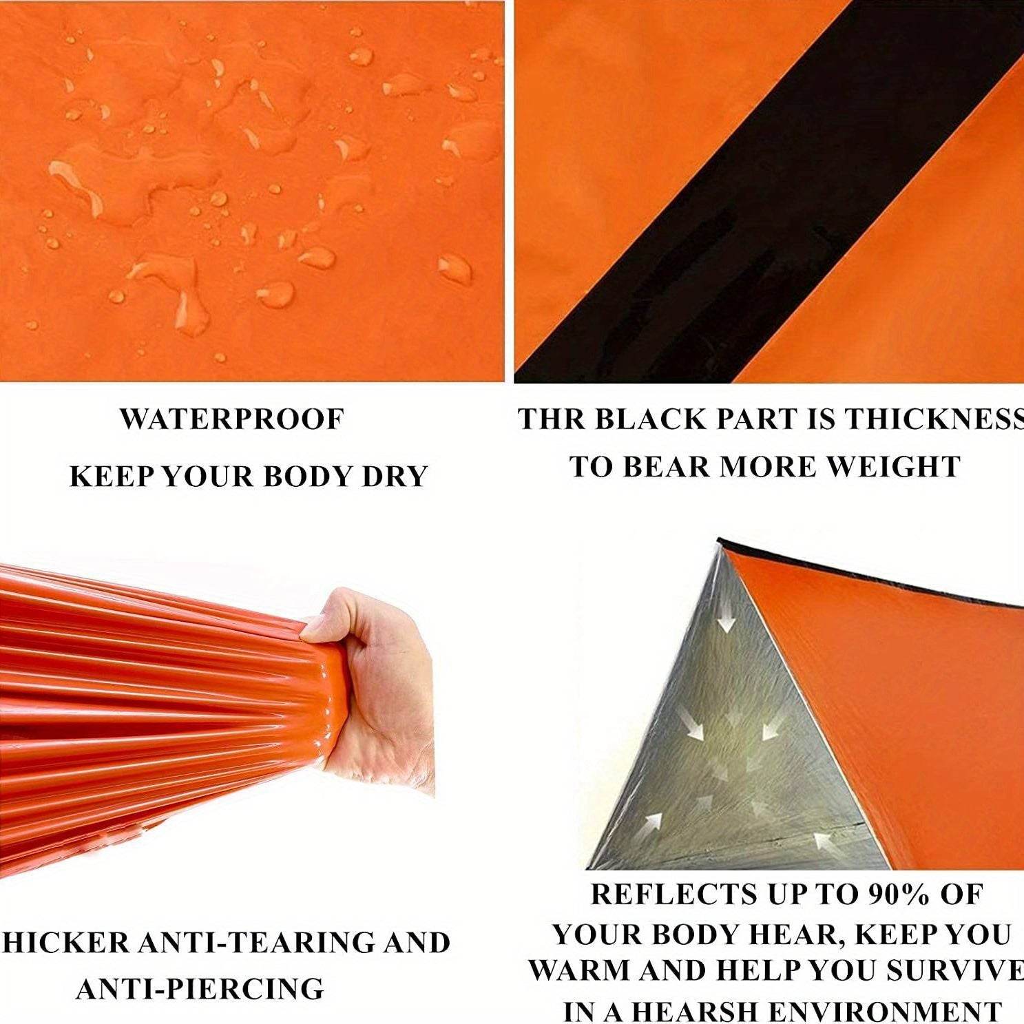 Durable 2-person emergency shelter tent with waterproof and anti-tearing features for outdoor protection