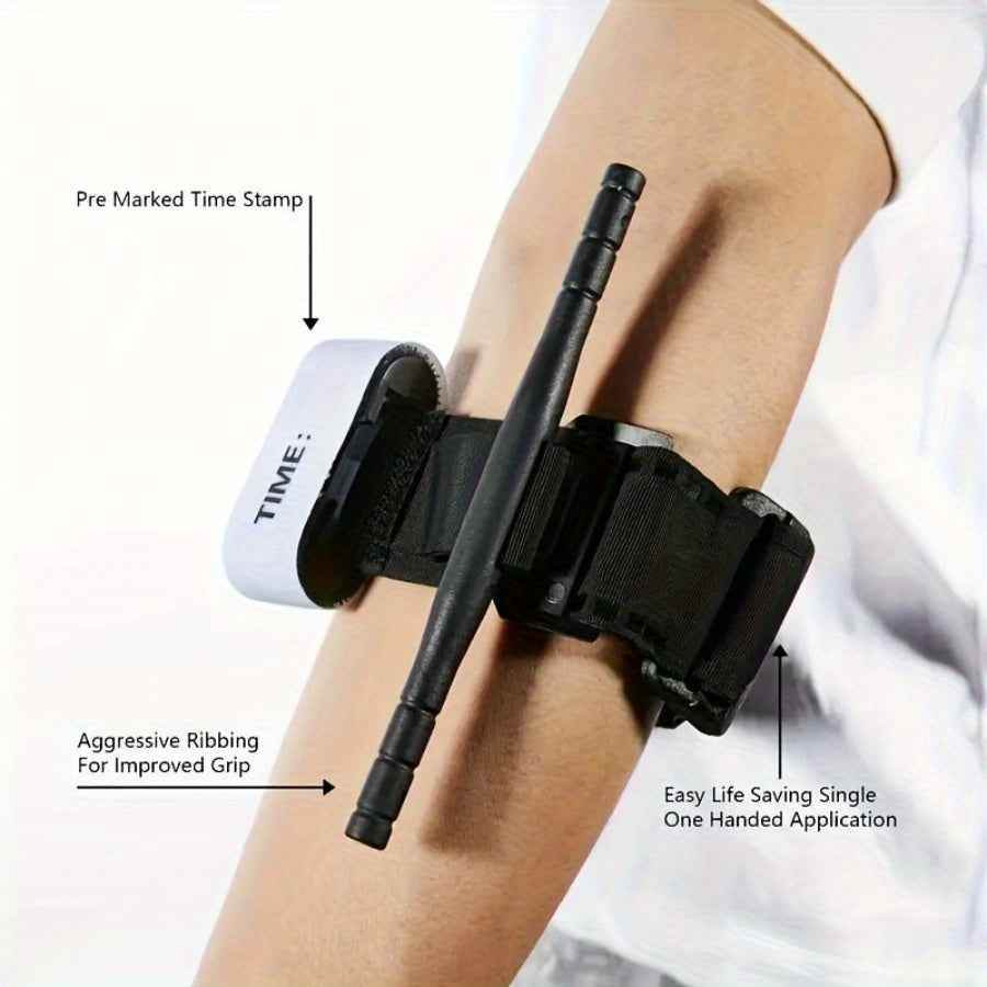 Military-Outdoors Emergency Tourniquets with Easy One-Handed Application for Wound Control