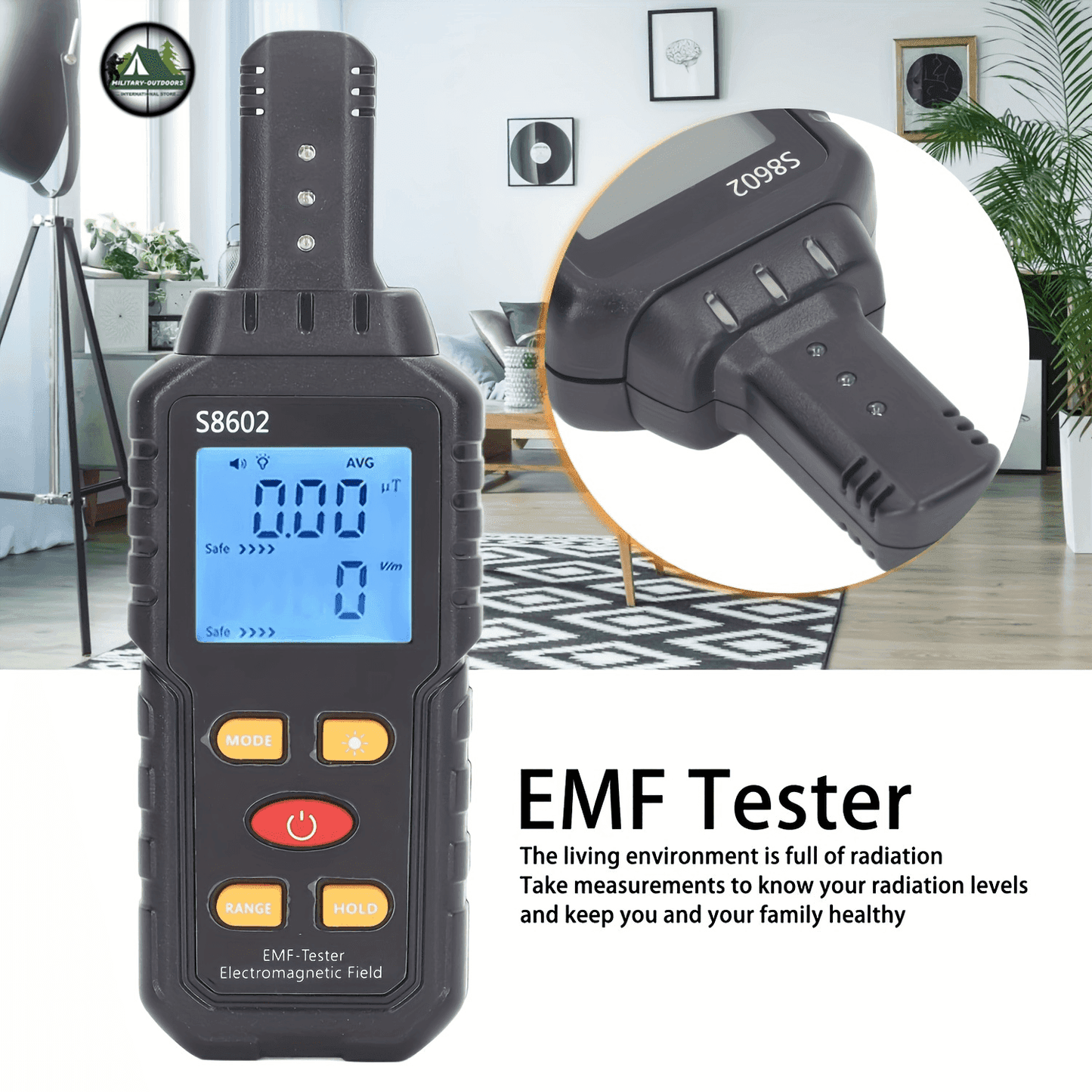 EMF meter S8602 with digital display for measuring radiation levels