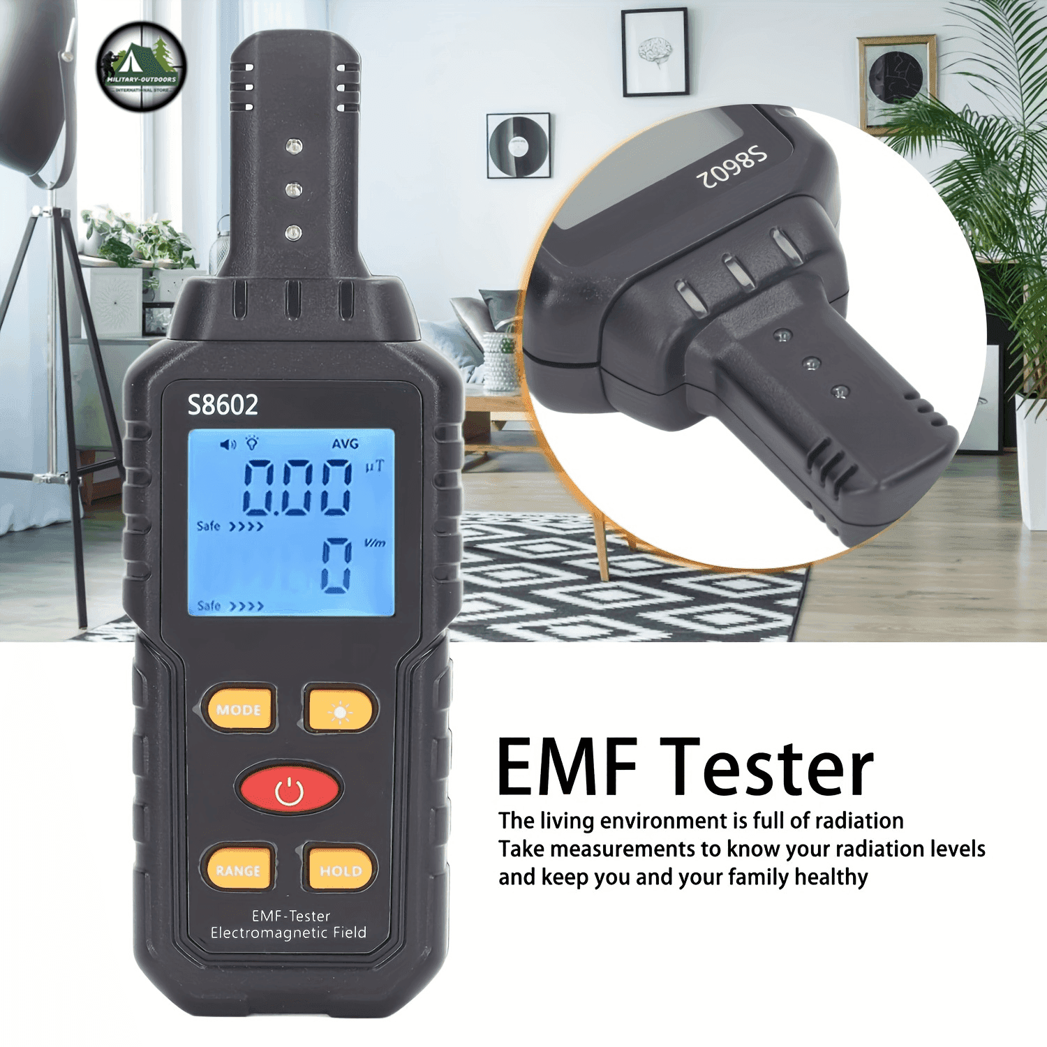 EMF meter S8602 with digital display for measuring radiation levels