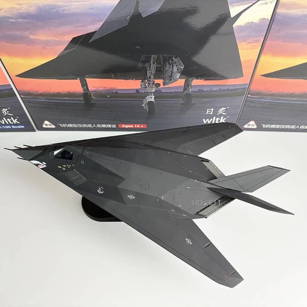 F-117 Nighthawk Model in Black, perfect for military enthusiasts