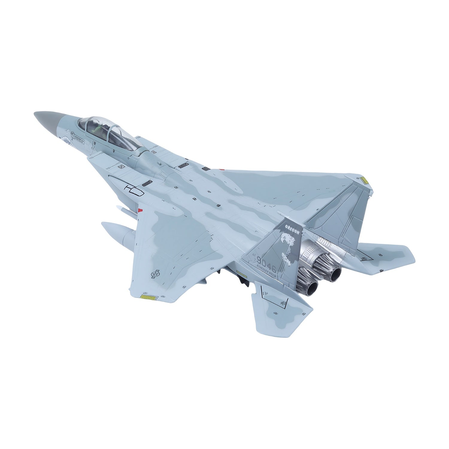 Detailed F-15C fighter model in gray color with realistic design for military enthusiasts
