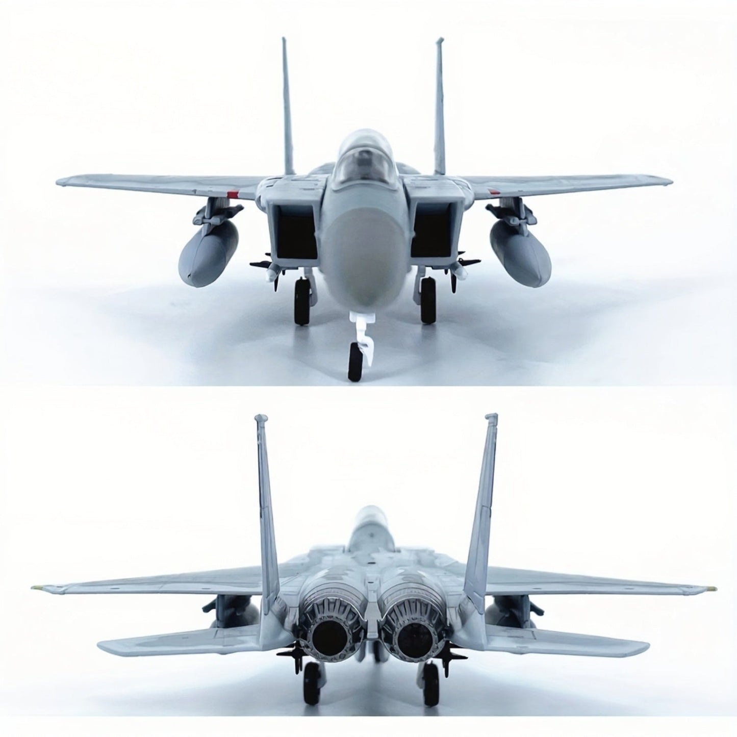 F-15C fighter model in detailed design showcasing front and rear views with realistic features