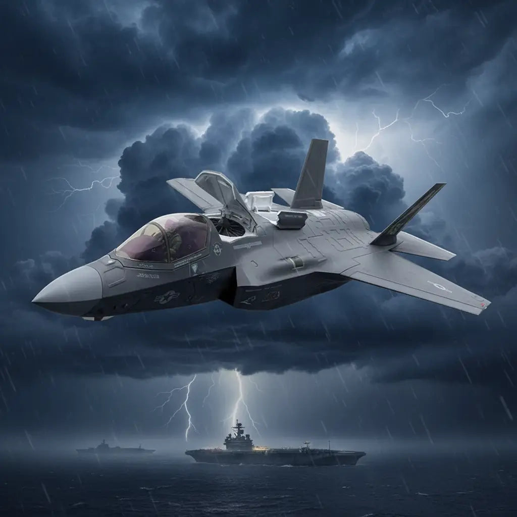 F-35 Lightning B Model Aircraft Toy in Gray with Fine Detailing
