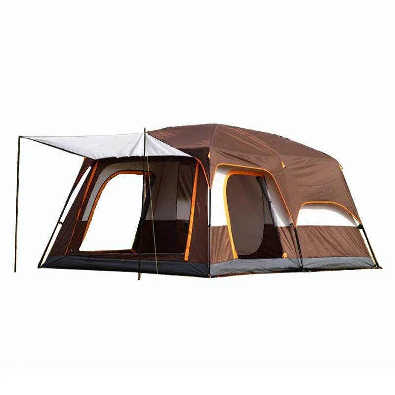 Military-Outdoors Family Camping Tent in Brown with Spacious Design for Outdoor Adventures