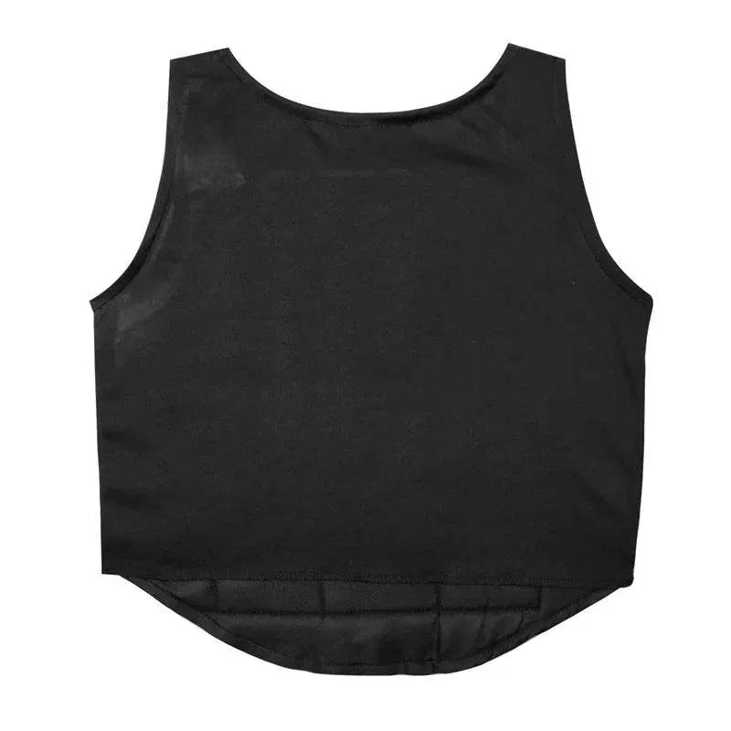Black FBI agent costume vest for detective roleplay and themed parties
