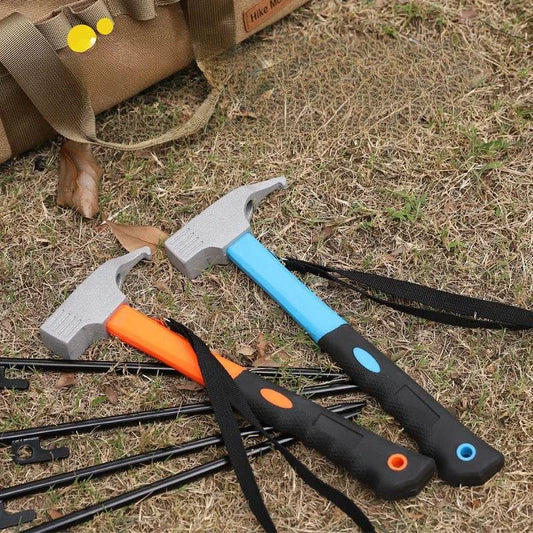 Military-grade ground nail hammer with ergonomic handle for outdoor use