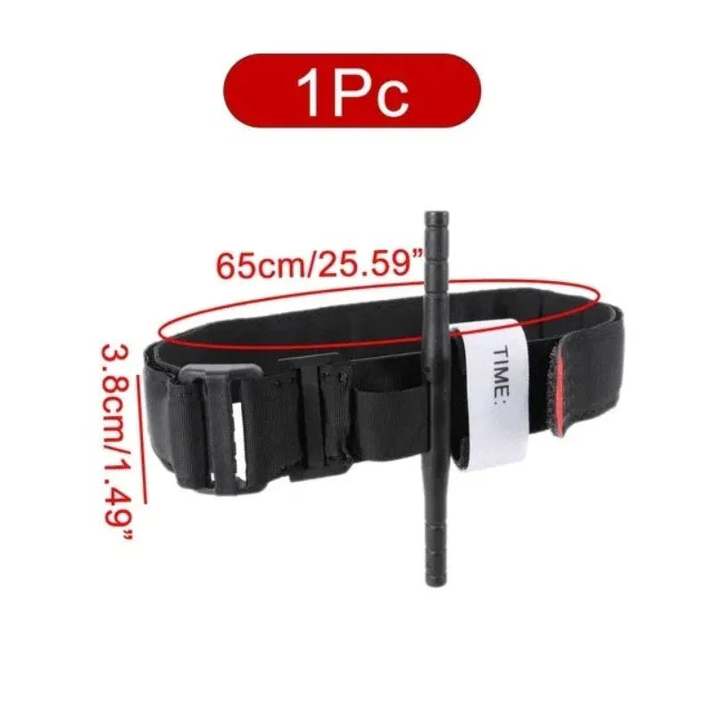 First Aid Tourniquet strap in Black for Emergency Medical Use