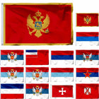 Historische Flaggen von Montenegro und Serbien (Sondergrößen)