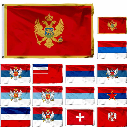 Montenegro And Serbia Historical Flags - Custom Sizes - Military-Outdoors.com