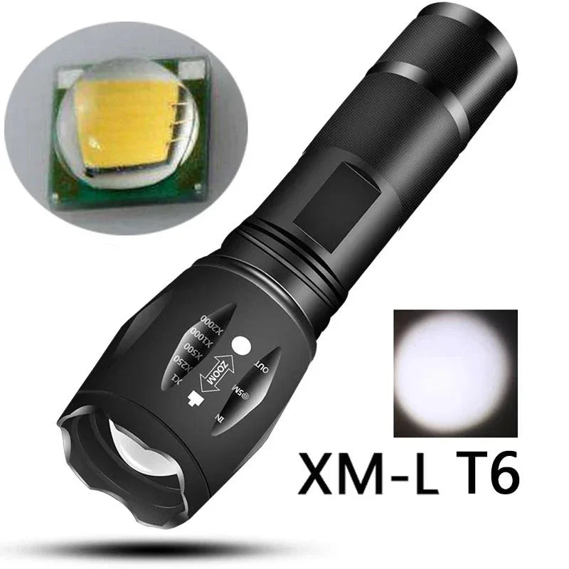 Black XM-L T6 Flashlight Bundle for Outdoor Adventures