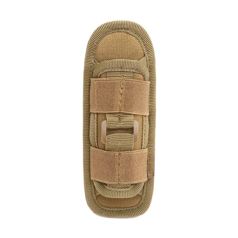 Tactical flashlight bundle with durable tan holster for easy access
