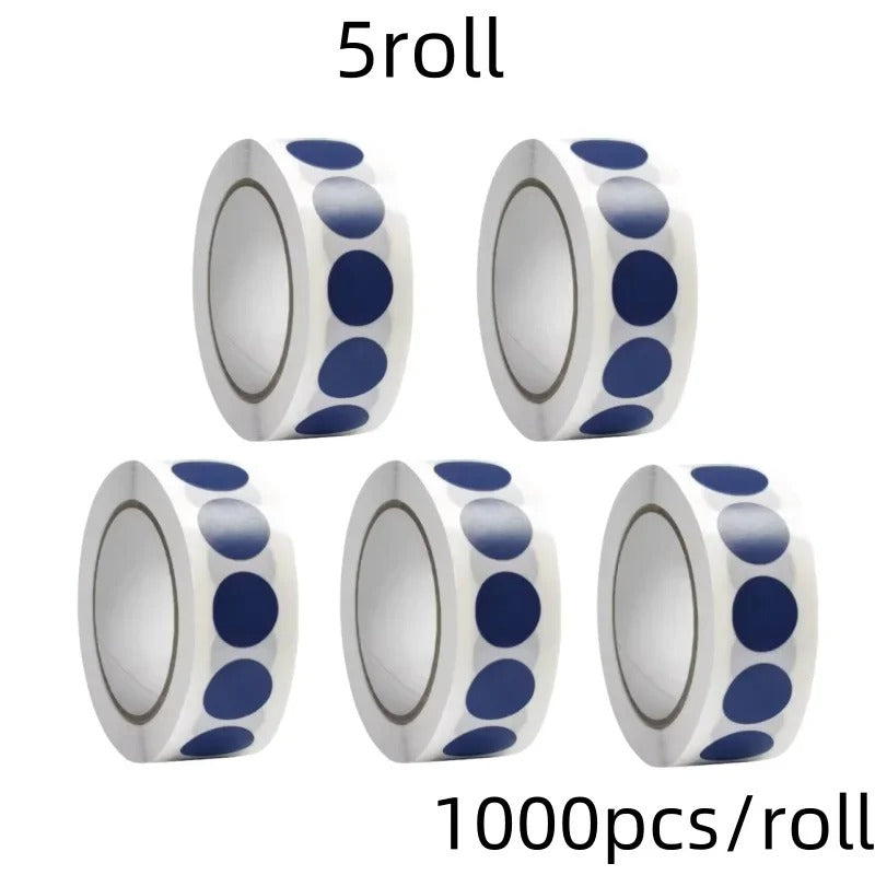 Fluorescent round labels 25mm in blue for target shooting identification