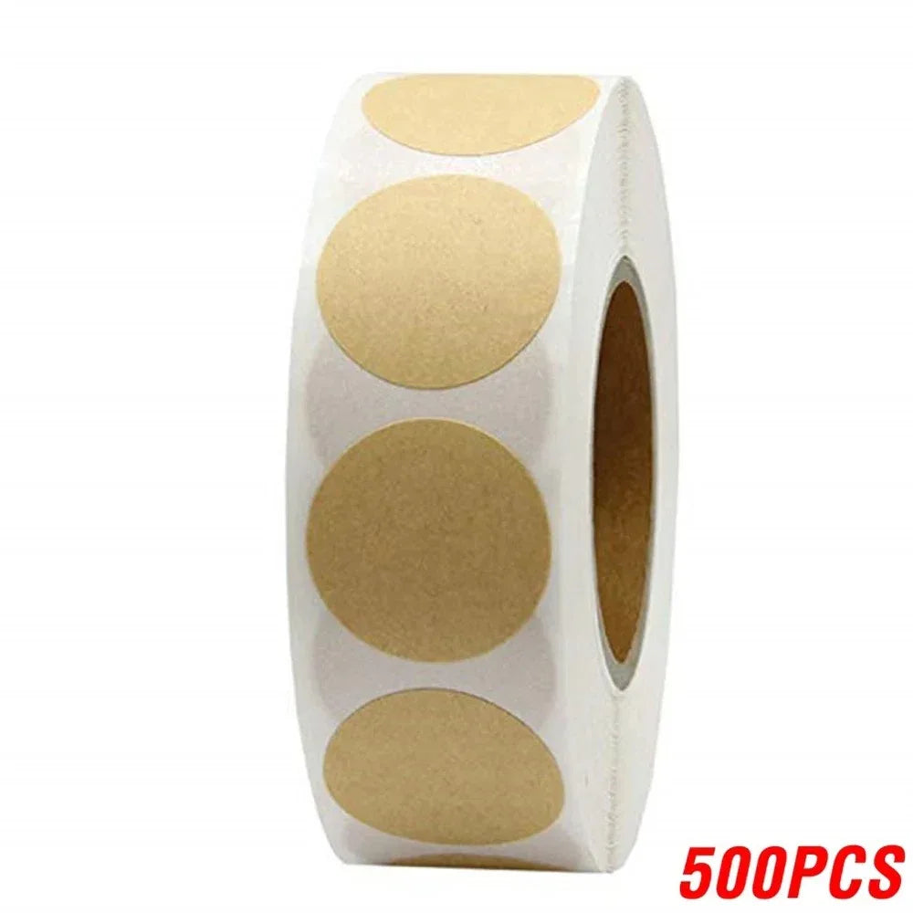 Fluorescent round labels 25mm on a roll for easy labeling