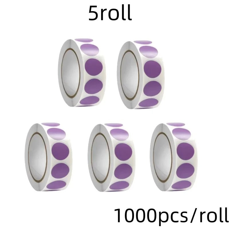 Fluorescent round labels 25mm in purple, perfect for marking shooting targets