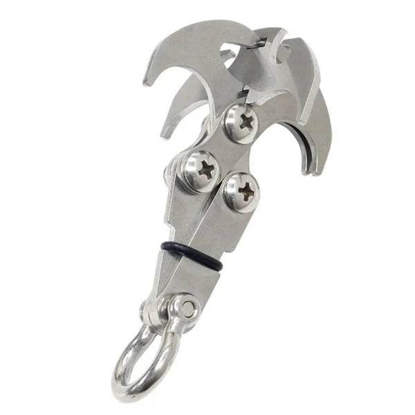 Folding gravity hook for secure climbing and outdoor adventures