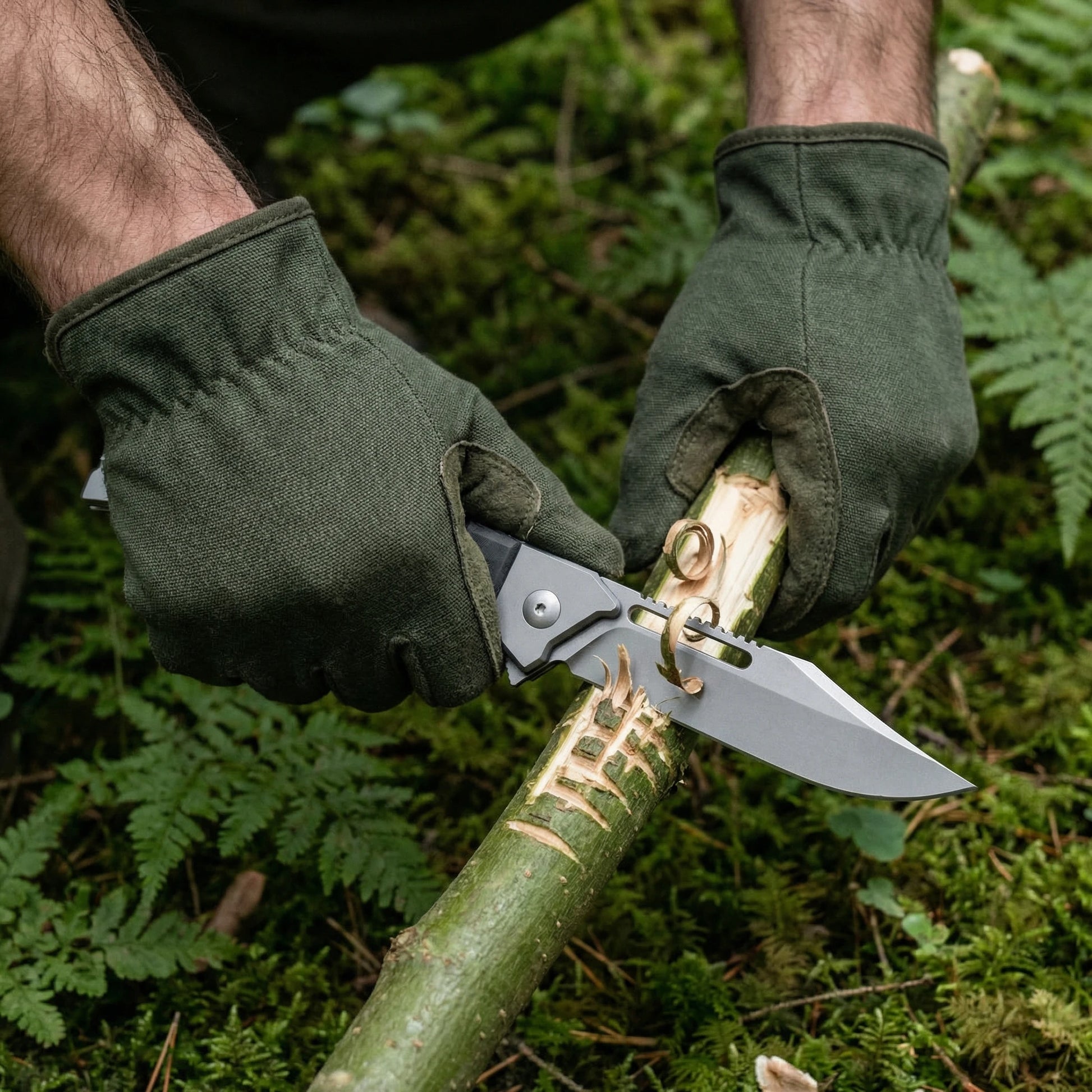 Folding utility knife with stainless steel blade for outdoor use