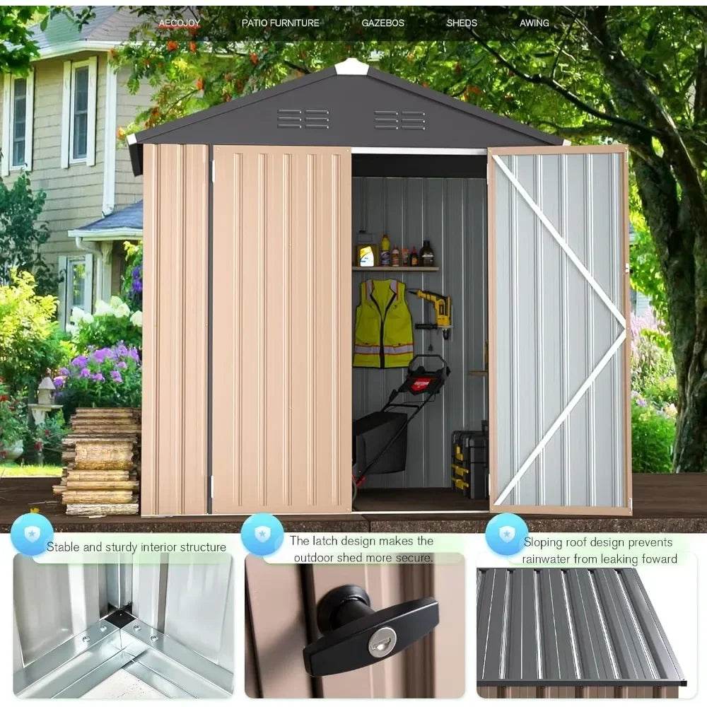 Military-Outdoors 6x4 Ft Outdoor Storage Shed - Durable & Secure - Military-Outdoors.com