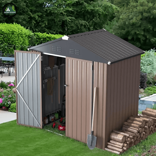 Military-Outdoors 6x4 Ft Outdoor Storage Shed - Durable & Secure - Military-Outdoors.com