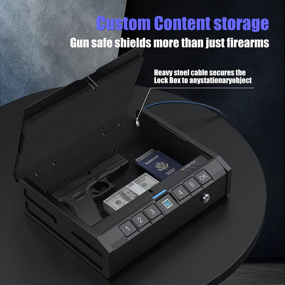 Biometric Fingerprint Gun Safe for Pistols - Military-Outdoors.com