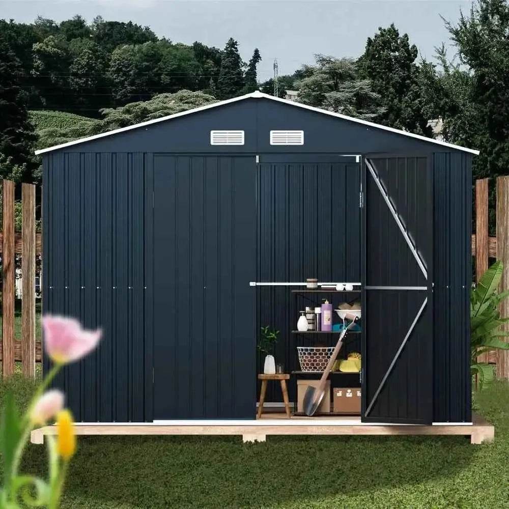 10X12X7.5 FT Steel Outdoor Storage Shed - Military-Outdoors.com