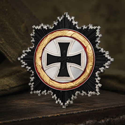 German cross replica medal with detailed design for collectors and enthusiasts