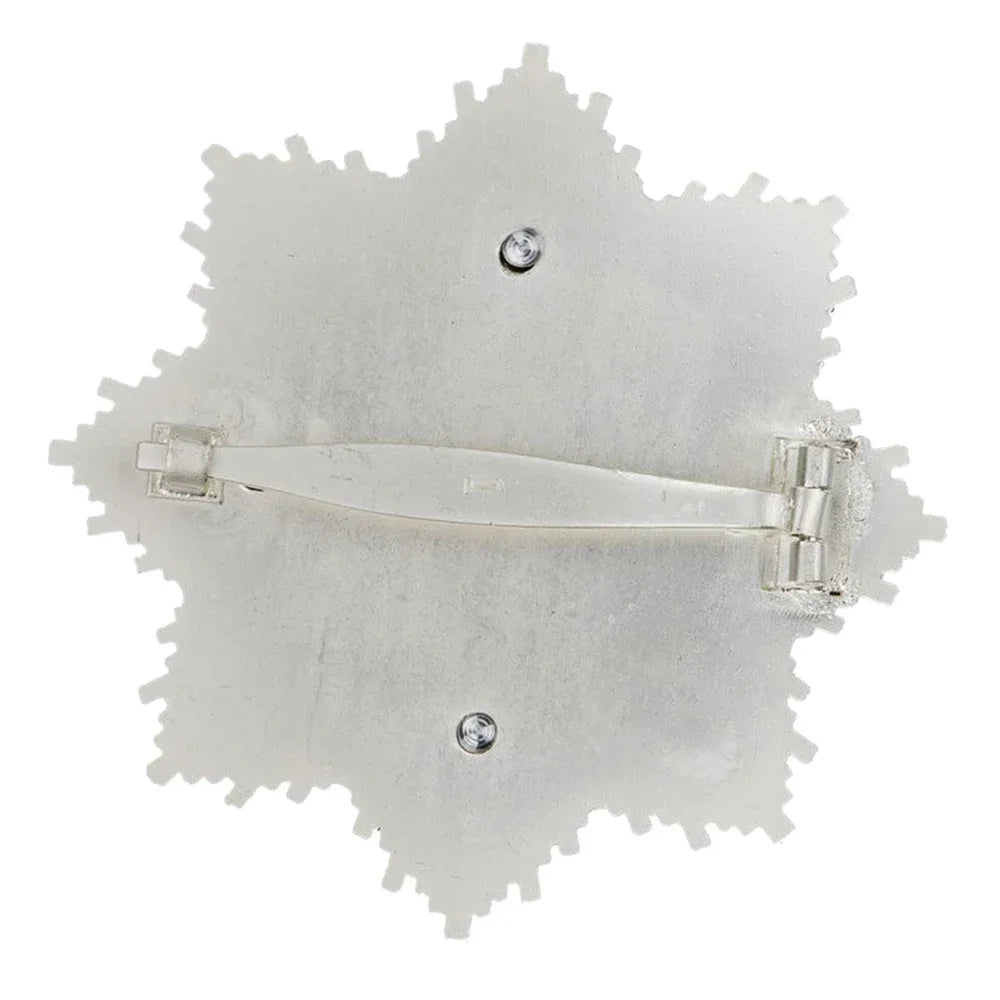 German cross replica medal in silver with secure pin backing