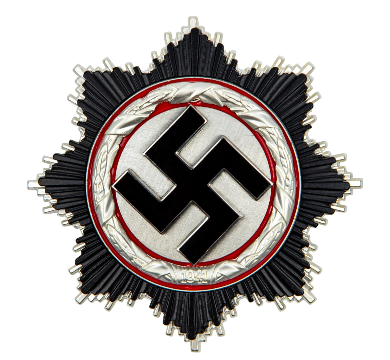 German Cross replica in black and silver, military collectible decoration