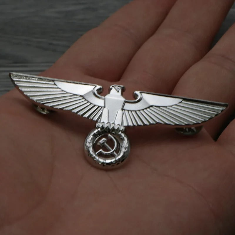German Eagle Badge in silver, ideal for military insignia collectors