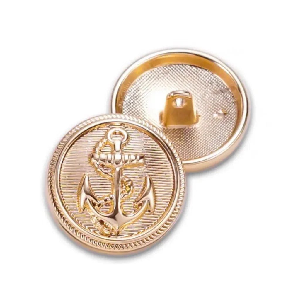 Gold German Kriegsmarine Buttons with Anchor Design for Uniform Replicas