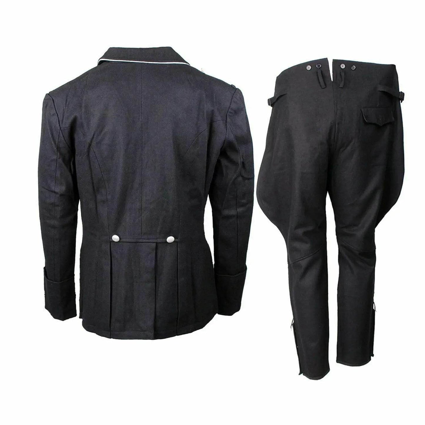 German Army M32 WW2 Black Tunic and Breeches Uniform - Military-Outdoors.com