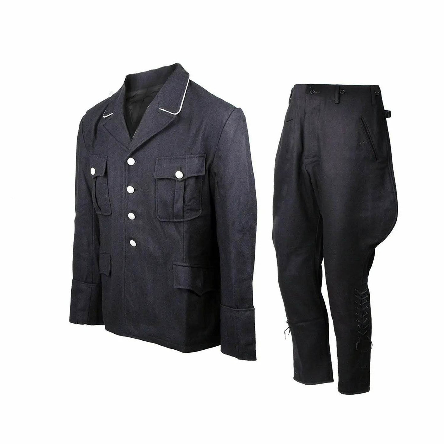 German Army M32 WW2 Black Tunic and Breeches Uniform - Military-Outdoors.com