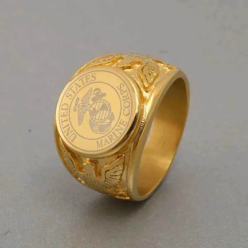 Gold US Army Ring - Durable Military Heritage Jewelry - Military-Outdoors.com