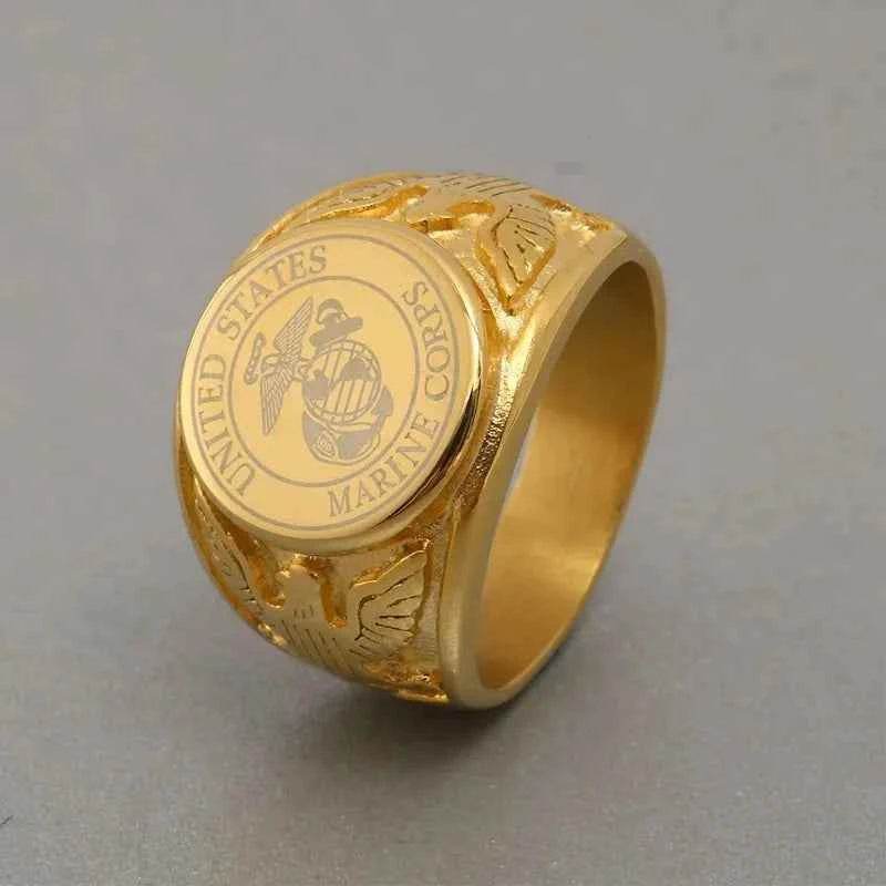 Gold US Army Ring - Durable Military Heritage Jewelry - Military-Outdoors.com