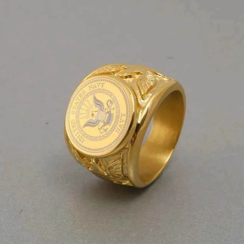 Gold US Army Ring - Durable Military Heritage Jewelry - Military-Outdoors.com
