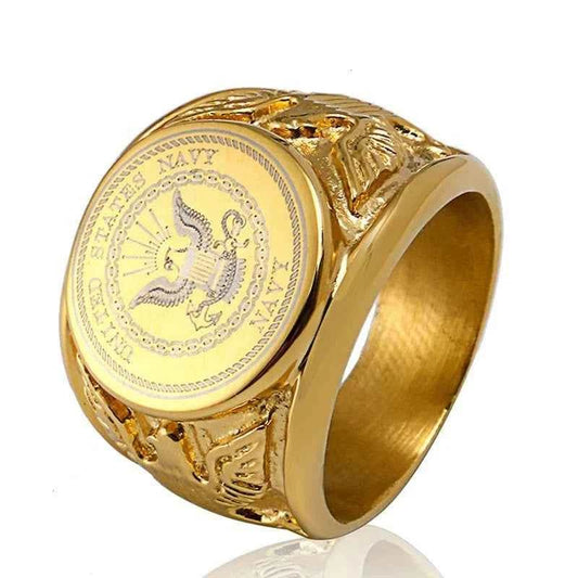 Gold US Army Ring - Durable Military Heritage Jewelry - Military-Outdoors.com