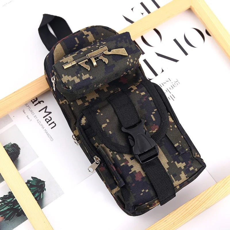 Camo pencil case with tactical design for kids and outdoor enthusiasts