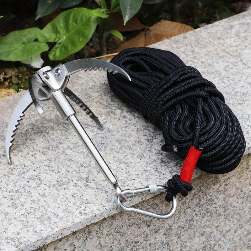 Grappling Hook with 20m Auxiliary Rope - Military-Outdoors.com