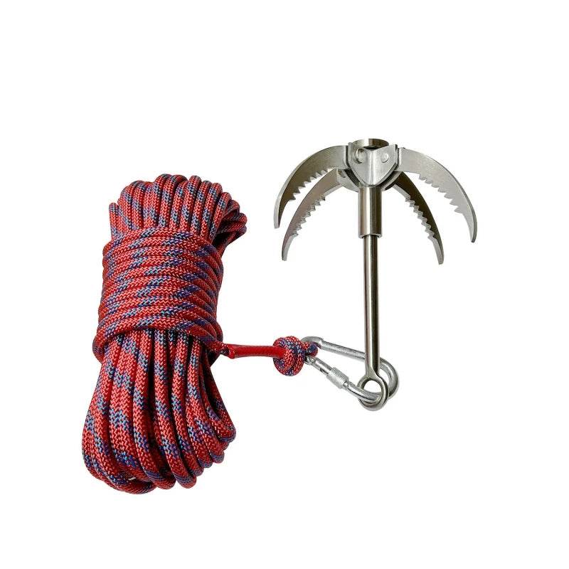 Grappling Hook with 20m Auxiliary Rope - Military-Outdoors.com