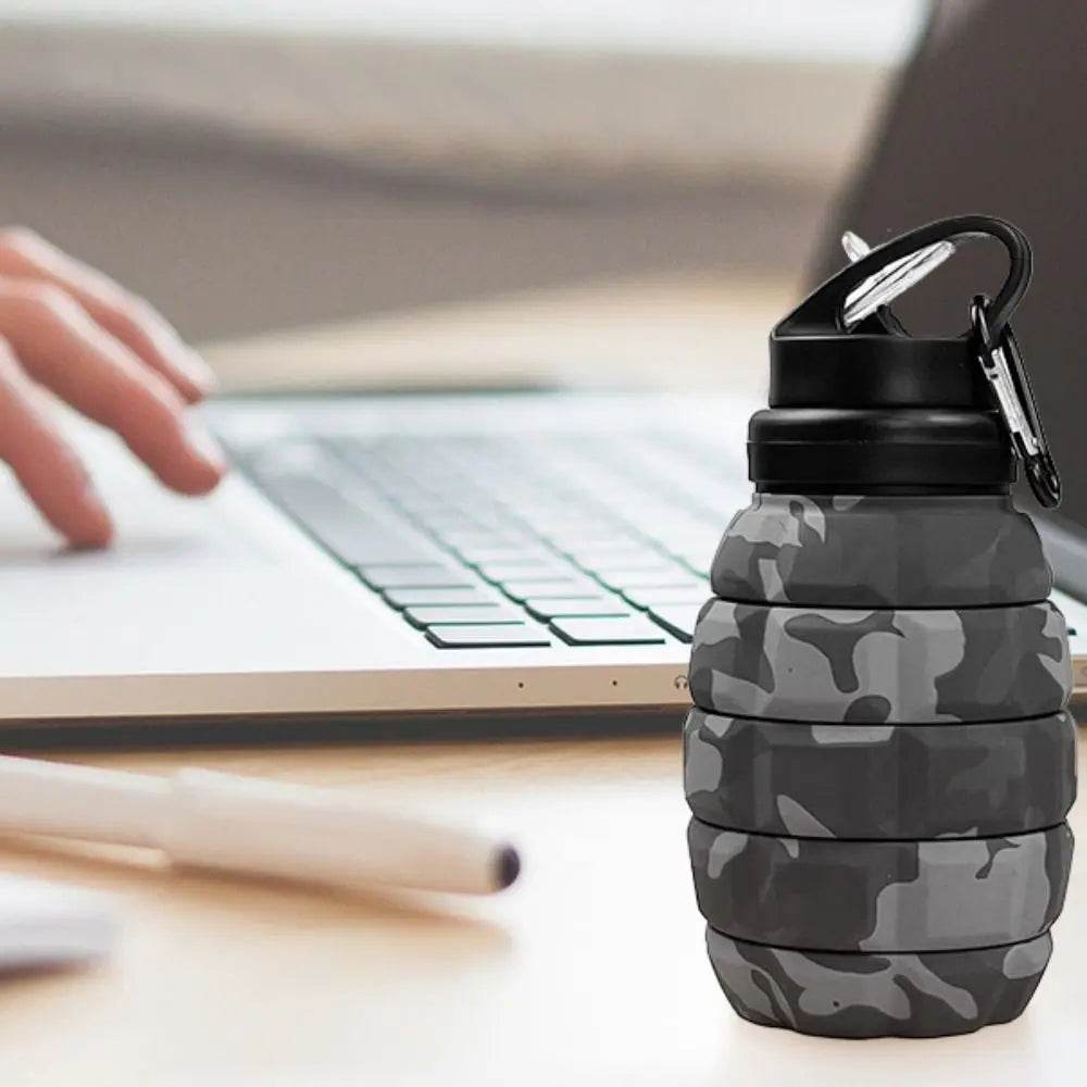 Grenade Shaped Foldable Water Bottle 580ml - Military-Outdoors.com