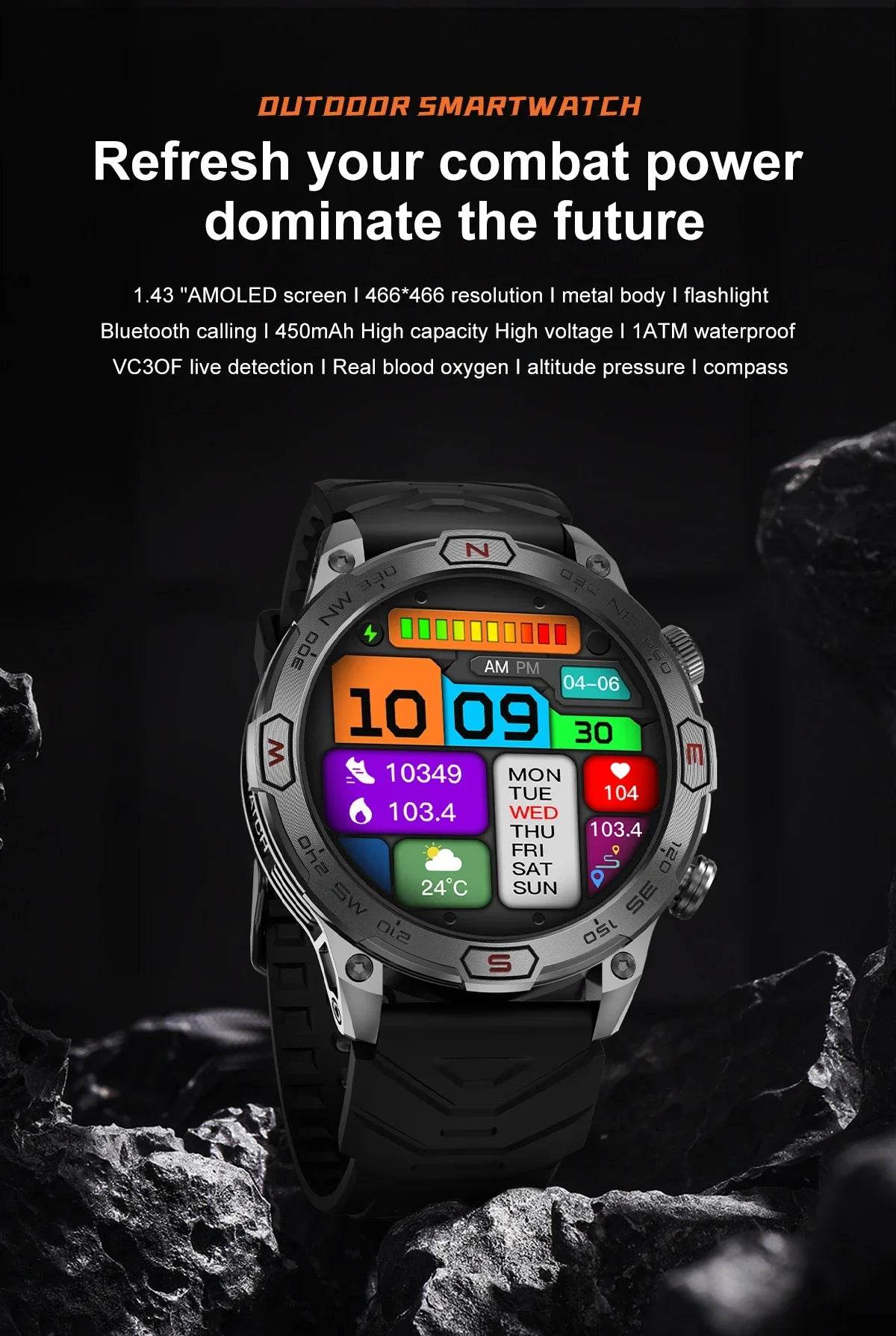 Outdoor Smart Watch With GPS Tracking - Military-Outdoors.com