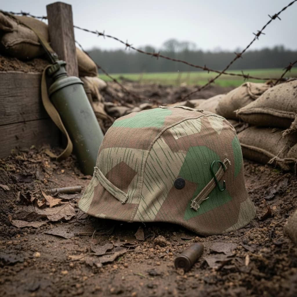 Camouflage helmet cover for military-style outdoor gear