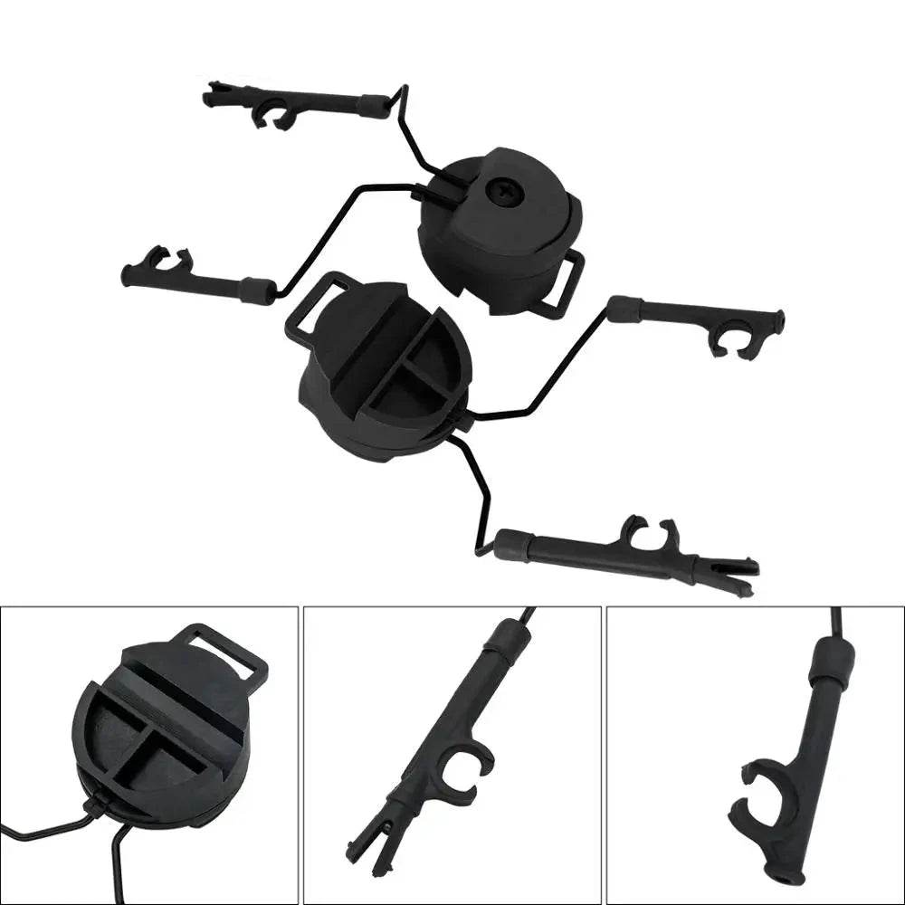 Headphone Bracket And Core Helmet Rail Adapter - BK - Military-Outdoors.com