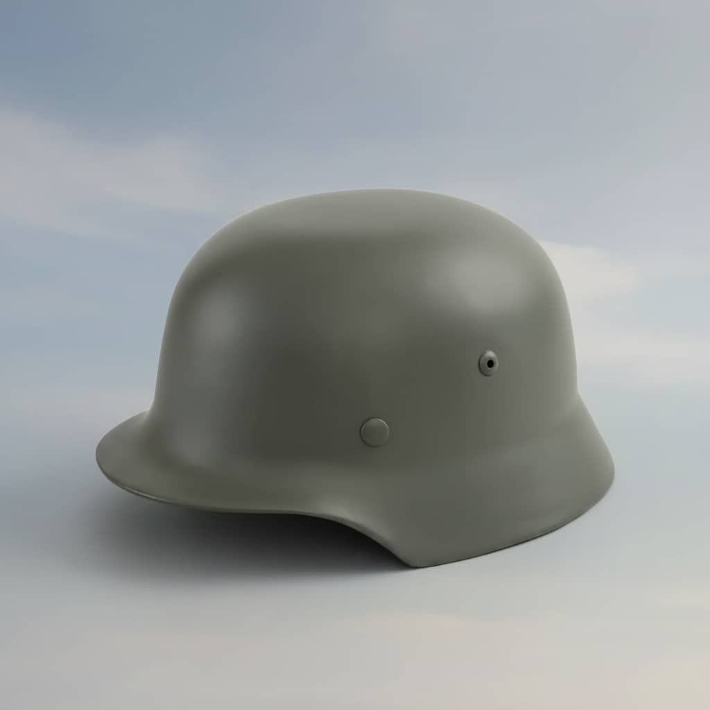 High quality German M35 helmet in gray color, ideal for collectors or reenactments