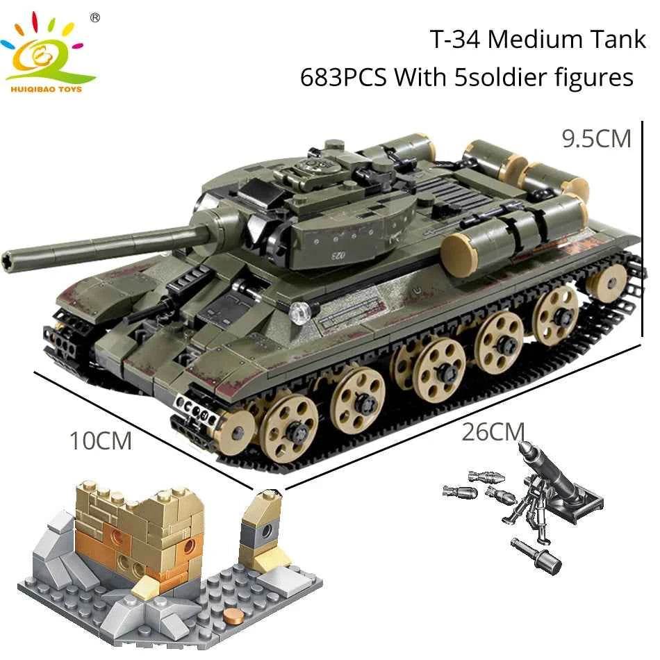 WW2 DIY Toy Tank Set with Soldiers - Military-Outdoors.com - Military-Outdoors.com