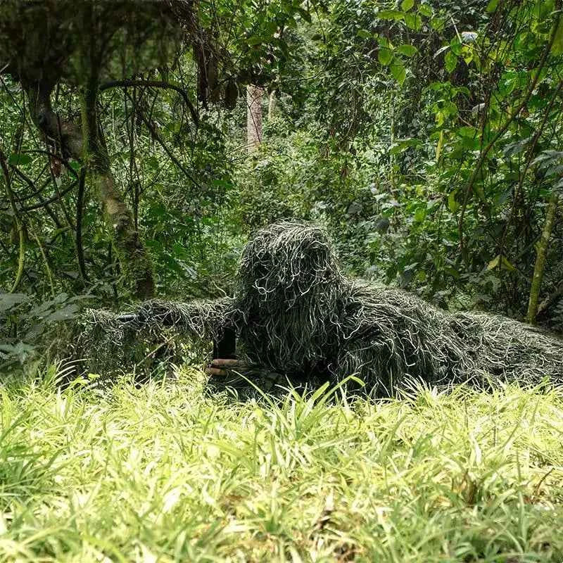 Military-Outdoors Hunting Ghillie Suit for effective camouflage while hunting in natural environments