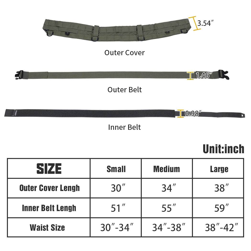 Inner And Outer Adjustable Combat Belt - Military-Outdoors.com