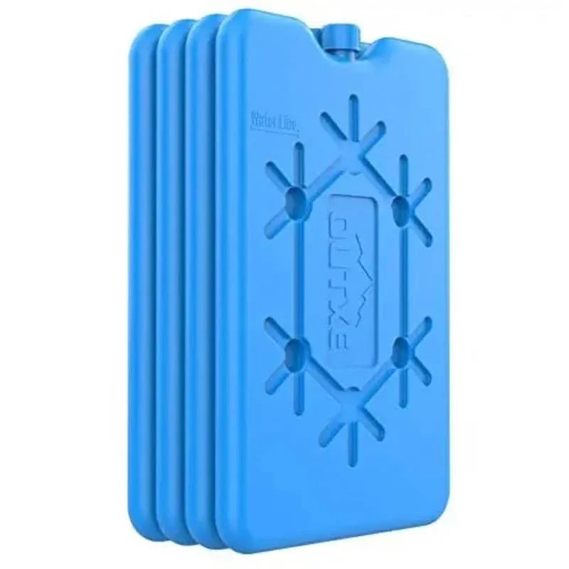 Blue insulated lunch bag Reusable ice pack for keeping food cold