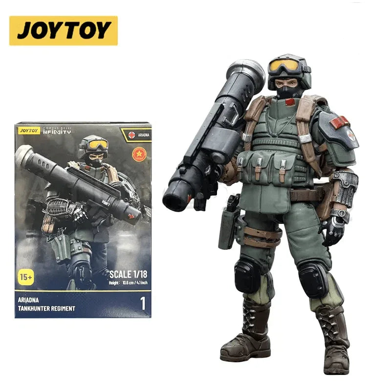 JOYTOY action figure in military attire with rocket launcher